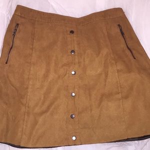 Faux suede skirt